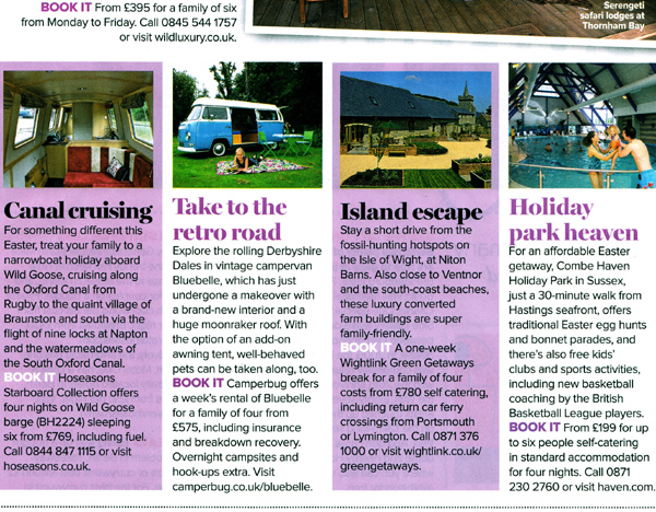 Prima Magazine Press piece for Camperbug about Hiring Bluebell