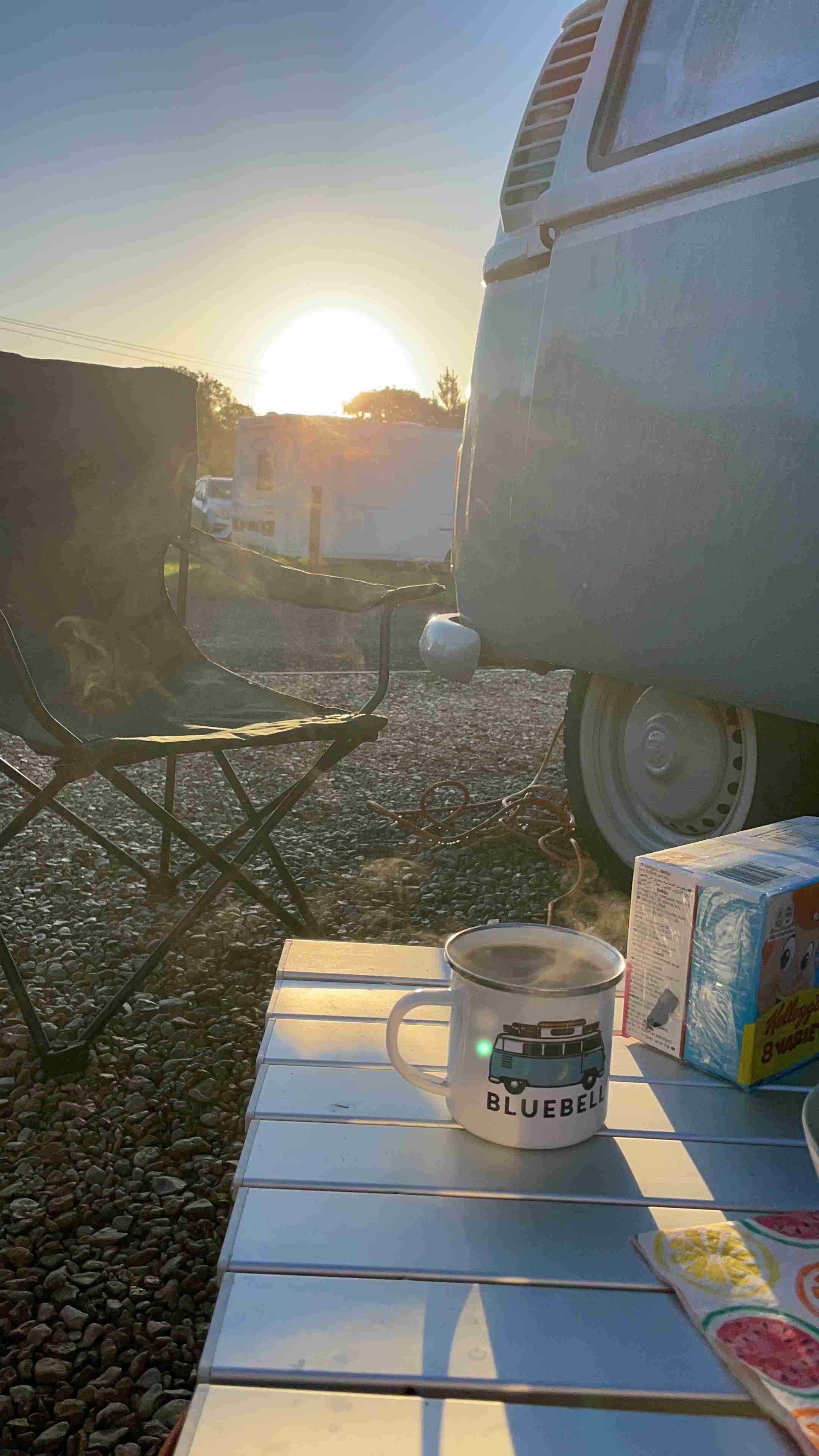A VW T2 Classic Campervan called Bluebell-0424 and for hire in Wedmore , Somerset