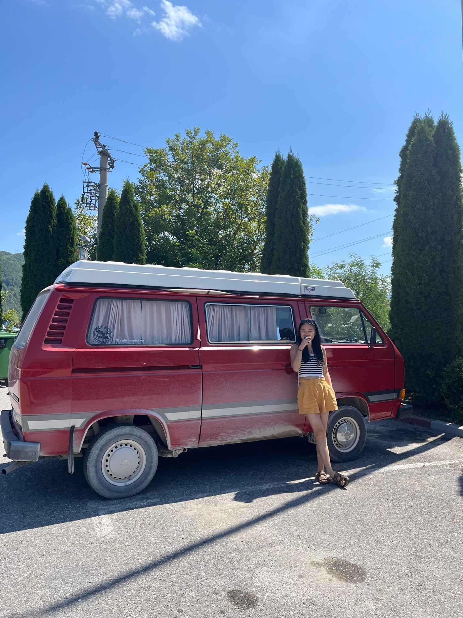 A VW T3 Campervan called Blue-Westfalia-Camper and for hire in Podgorica, Montenegro