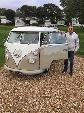 A Other Campervan called thesplittywestsussex-1219 and The Splitty with a very excited driver for hire in Shaws Lane, Southwater, West Sussex