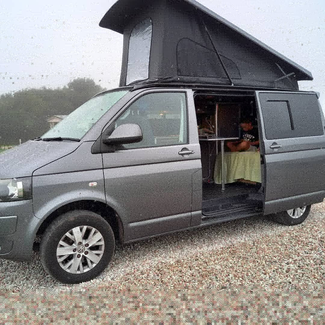A VW T5 campervan called Odie and for hire in Sittingbourne, Kent