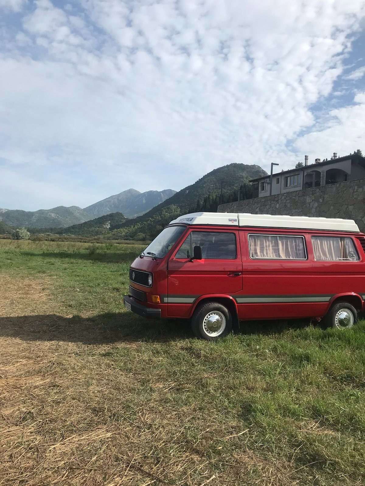 A VW T3 Campervan called Red-Westfalia-Camper and for hire in Podgorica, Montenegro