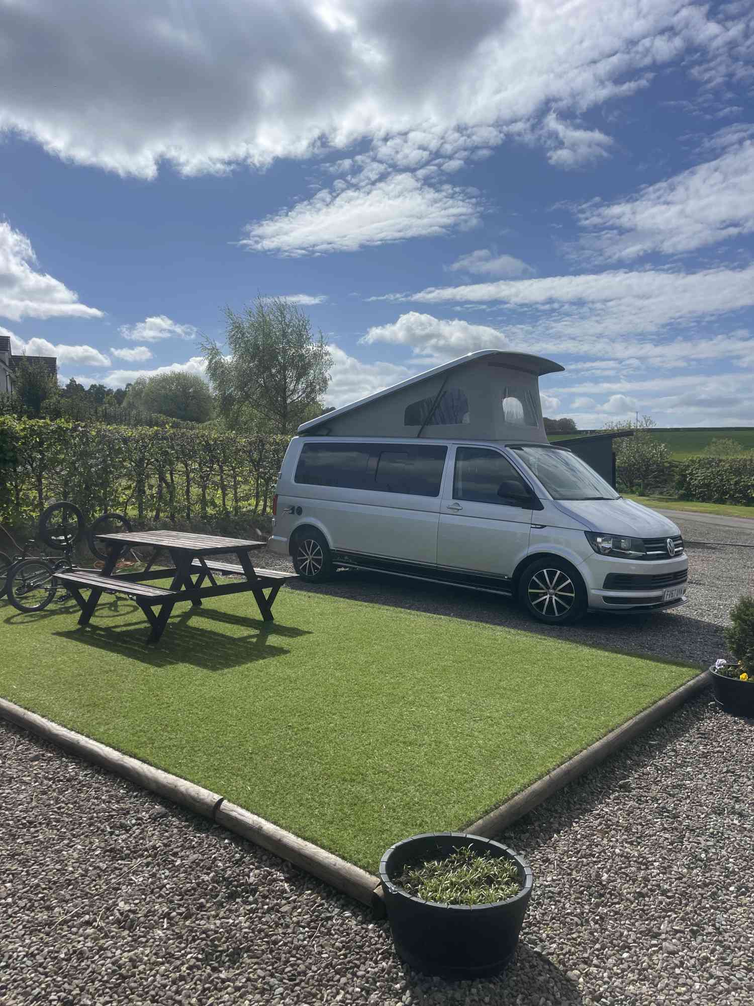 A VW T6 Campervan called Spence-0226 and for hire