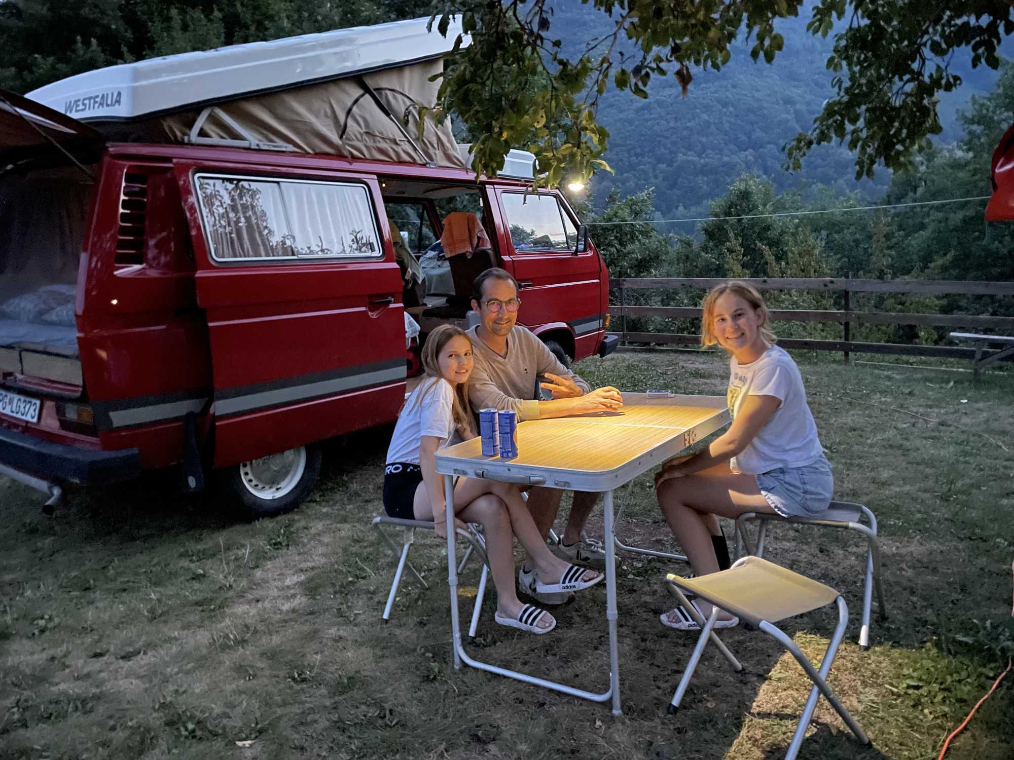 A VW T3 Campervan called Red-Westfalia-Camper and for hire in Podgorica, Montenegro