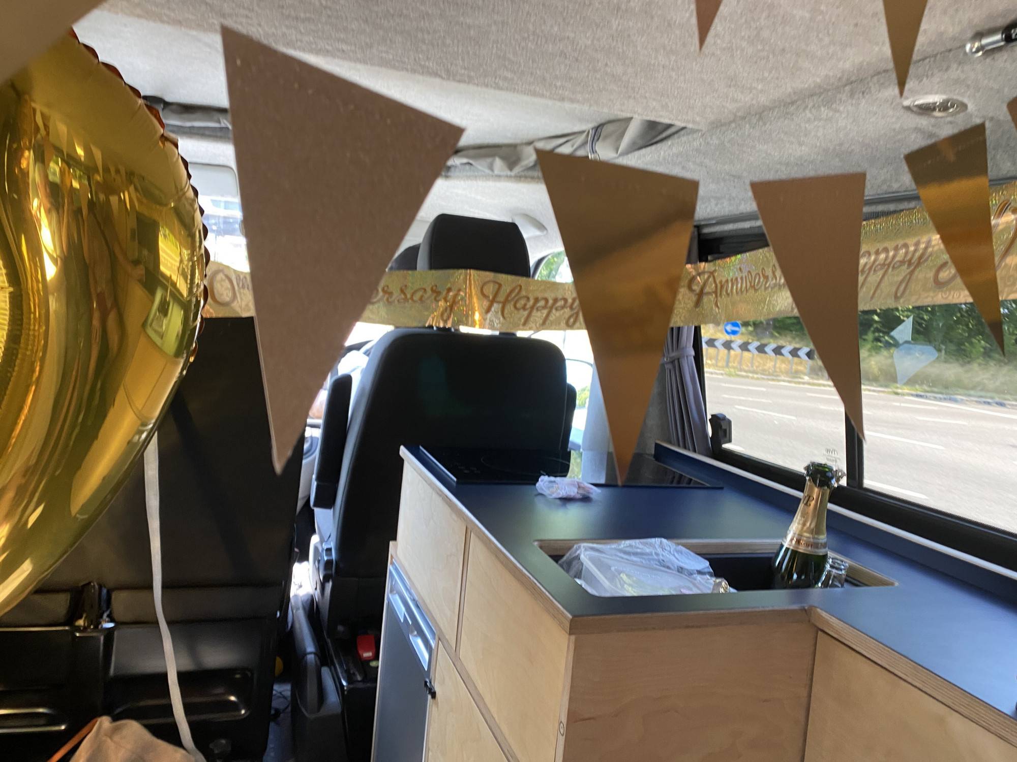 A VW T6 Campervan called CopperLeaf-0824 and From the back seats for hire in Market Harborough, Leicestershire