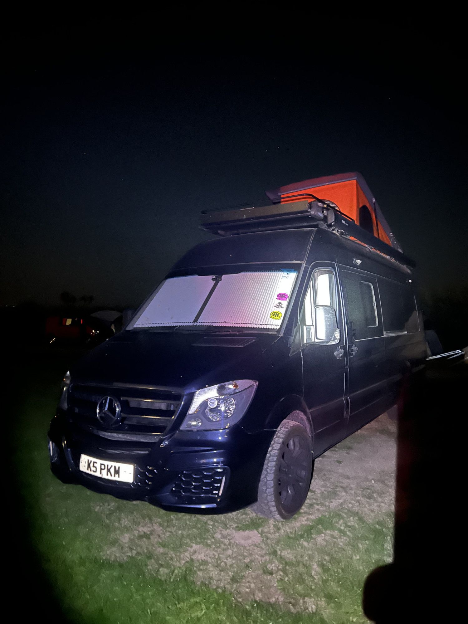A Mercedes Sprinter Campervan called Black-Prince-0326 and for hire in Diss, Norfolk
