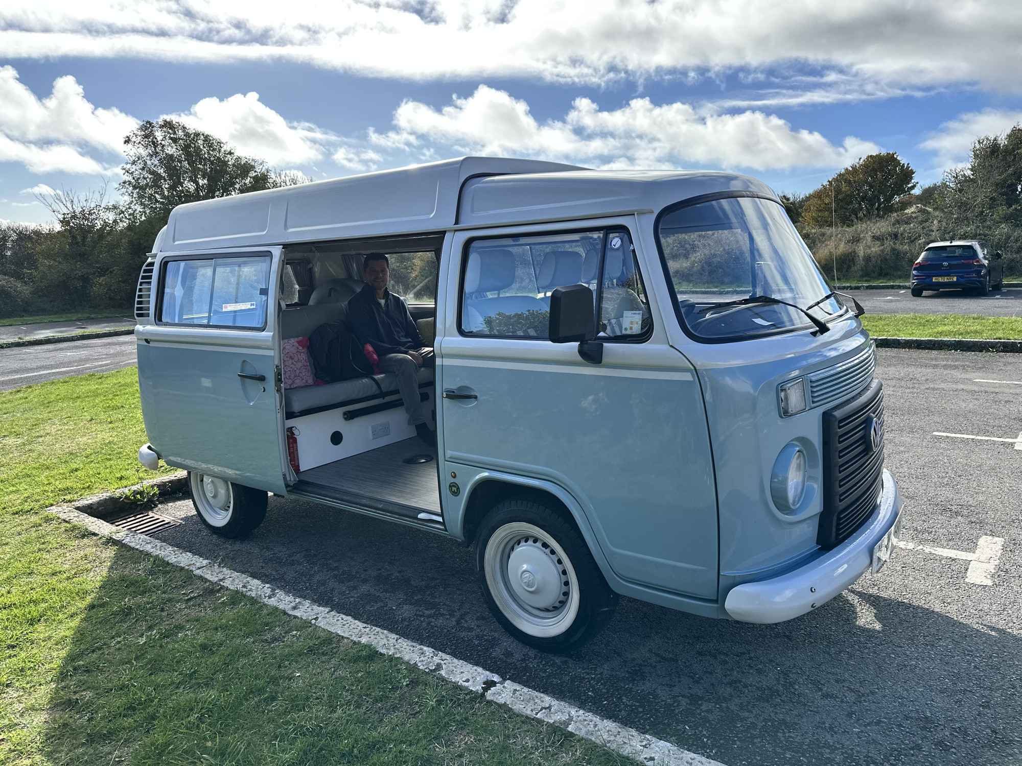 A VW T2 Classic Campervan called Bluebell-0424 and for hire in Wedmore , Somerset