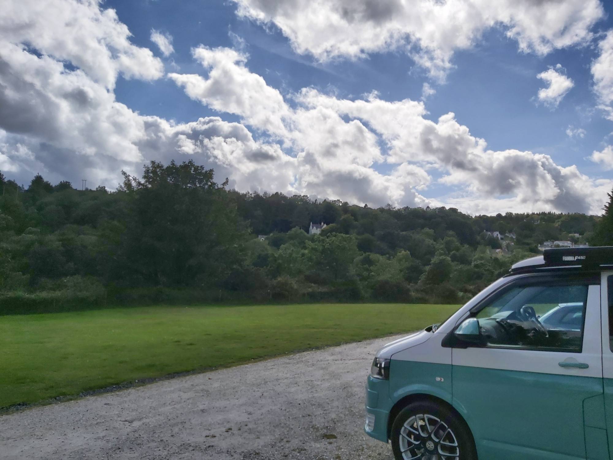 A VW T5 Campervan called Manximillion-0722 and Laxey Campground for hire 