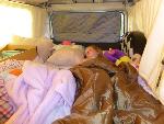 A Other Campervan called wynnie-1978-1219 and Cosy and asleep in van for hire in Bryn, Greater Manchester