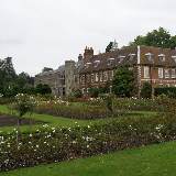 Hall Place and Rose Garden; Hall Place as seen from the rose garden.