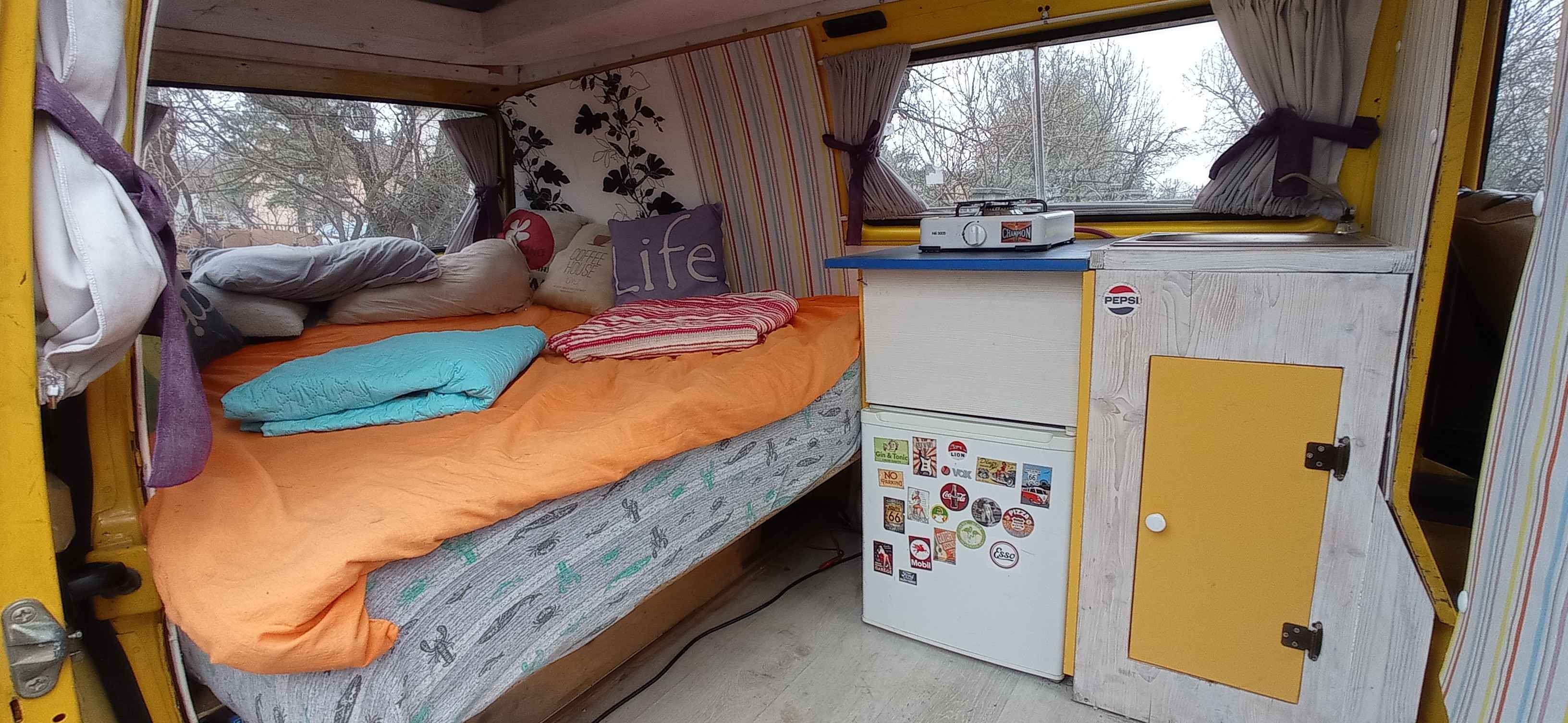 A VW T3 Campervan called Jerryvan and for hire in Podgorica, Montenegro