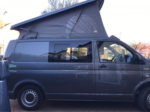 A VW T5 Campervan called Dougie and Dougie for hire in Brentwood, England