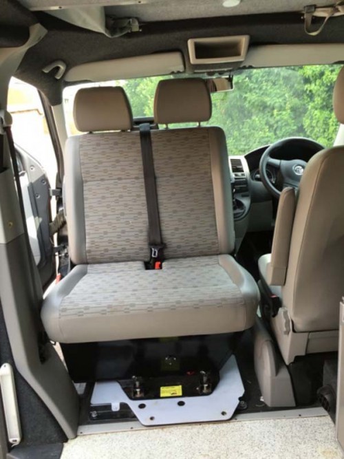 A VW T5 Campervan called Maple and Reversable front seats for hire