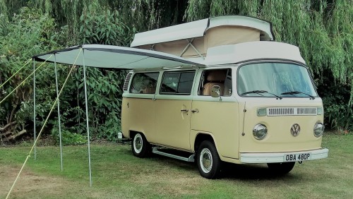 A VW T2 Classic Campervan called Harold and Optional Sunbreak for hire in Saxmundham, Suffolk