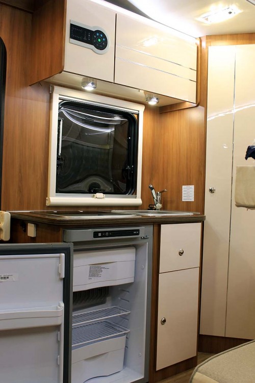 A Rimor Motorhome called Romy and Kitchen for hire in Peterborough, Cambridgeshire
