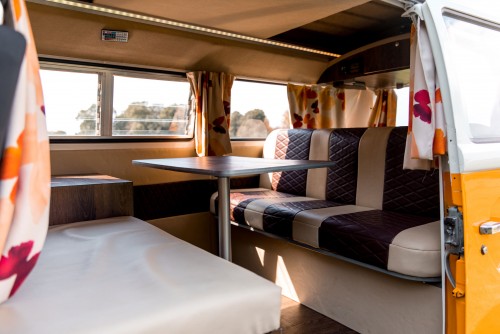 A VW T2 Classic Campervan called Meghan and Seating and Dining Area which expands into spacious double bed. for hire in Eltham, SE9, London