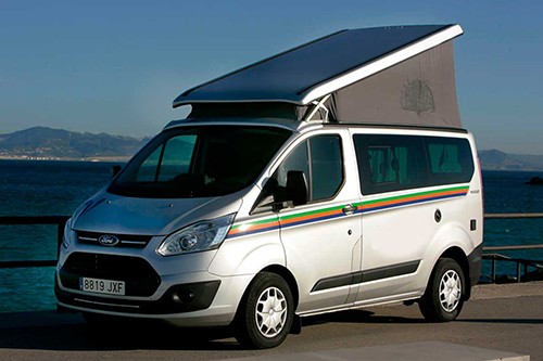 A Ford Campervan called Ford-Nugget and Ford Nugget for hire in Cadiz, Spain