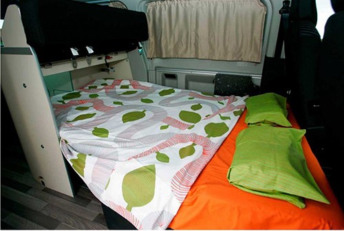 A Ford Campervan called Ford-Nugget and Bed for hire in Cadiz, Spain