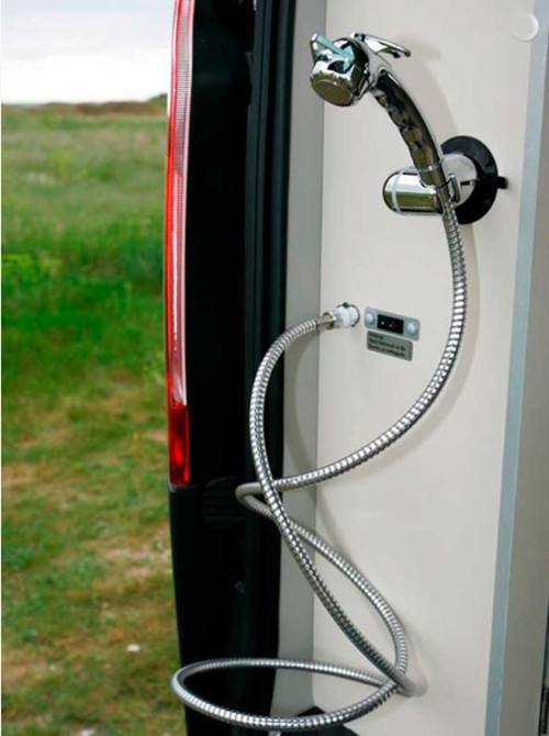 A Ford Campervan called Ford-Nugget and Outdoor Shower for hire in Cadiz, Spain
