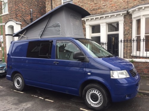 A VW T5 Campervan called York and for hire in York, North Yorkshire