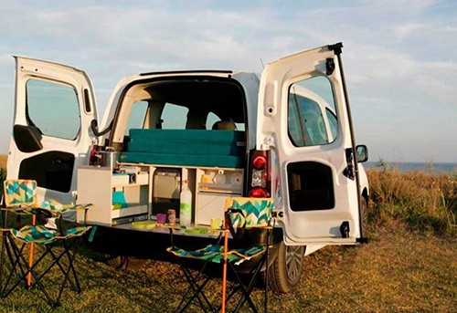 A VW T5 Campervan called Mini-Camp and Mni with Extra for hire in Cadiz, Spain