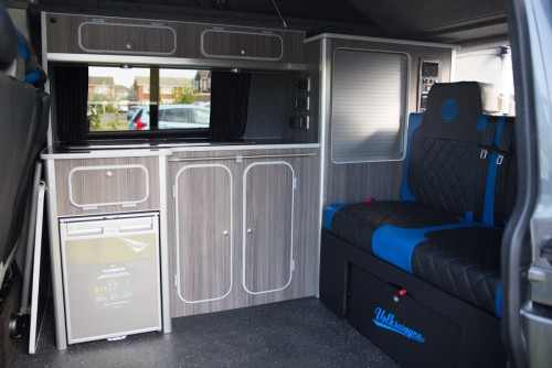 A VW T5 Campervan called Odie and Kitchen area for hire in Sittingbourne, Kent