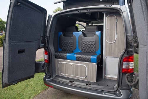 A VW T5 Campervan called Odie and Rear In for hire in Sittingbourne, Kent