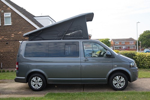 A VW T5 Campervan called Odie and Side View for hire in Sittingbourne, Kent