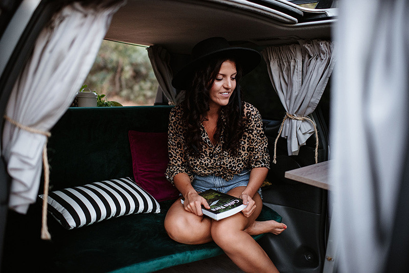 A Toyota Campervan called Angels and Interior for hire in Malaga, Spain