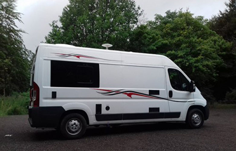 A Peugeot Campervan called Boxer and Exterior for hire in Rochdale, Lancashire