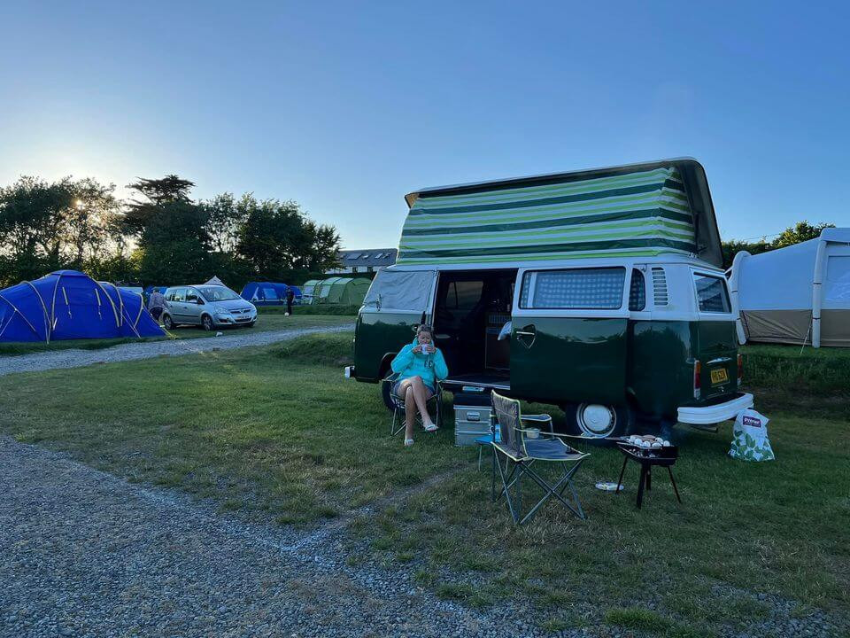 A VW T2 Classic Campervan called Wild-Monty and for hire in Colyford, Devon