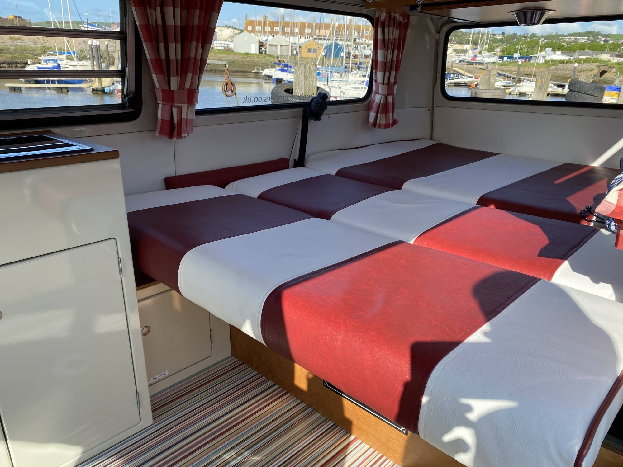 A VW T2 Classic Campervan called Ruby-Rose and Double rock and roll bed for hire in Bideford, Devon