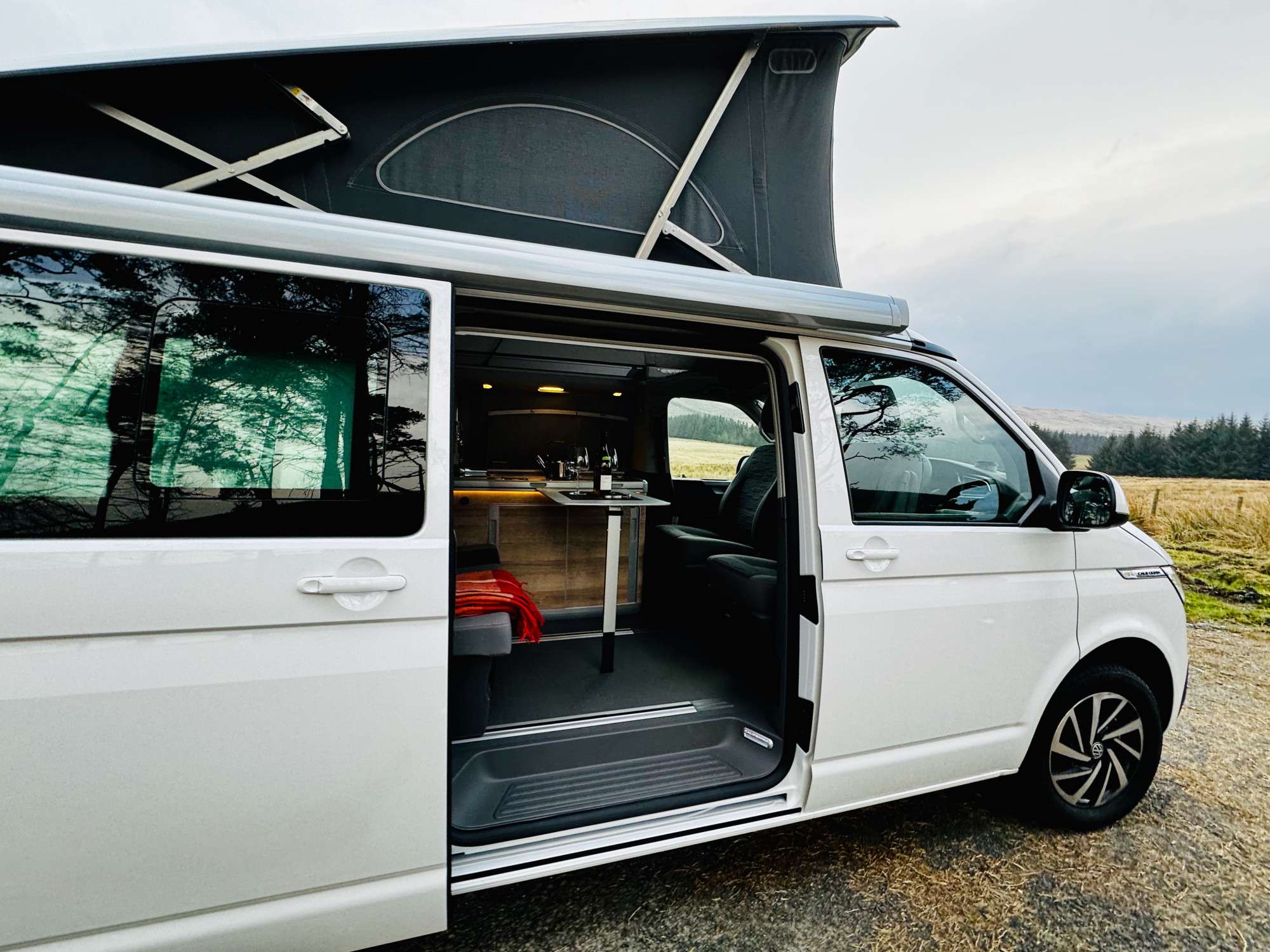 A VW T6 California Campervan called Maggie and for hire 