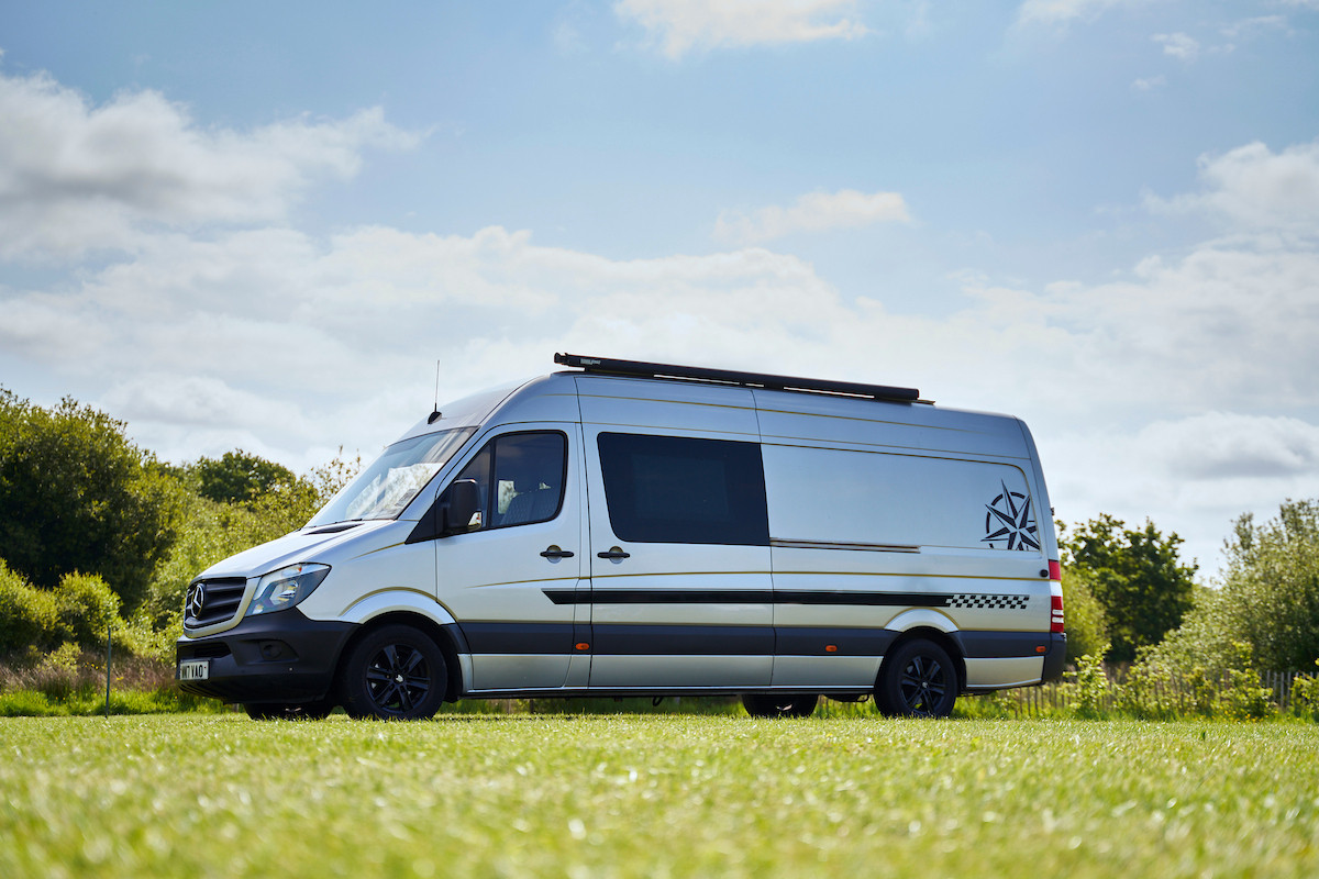 A Mercedes Sprinter Campervan called Silver-Comet and for hire in Brighton & Hove, East Sussex