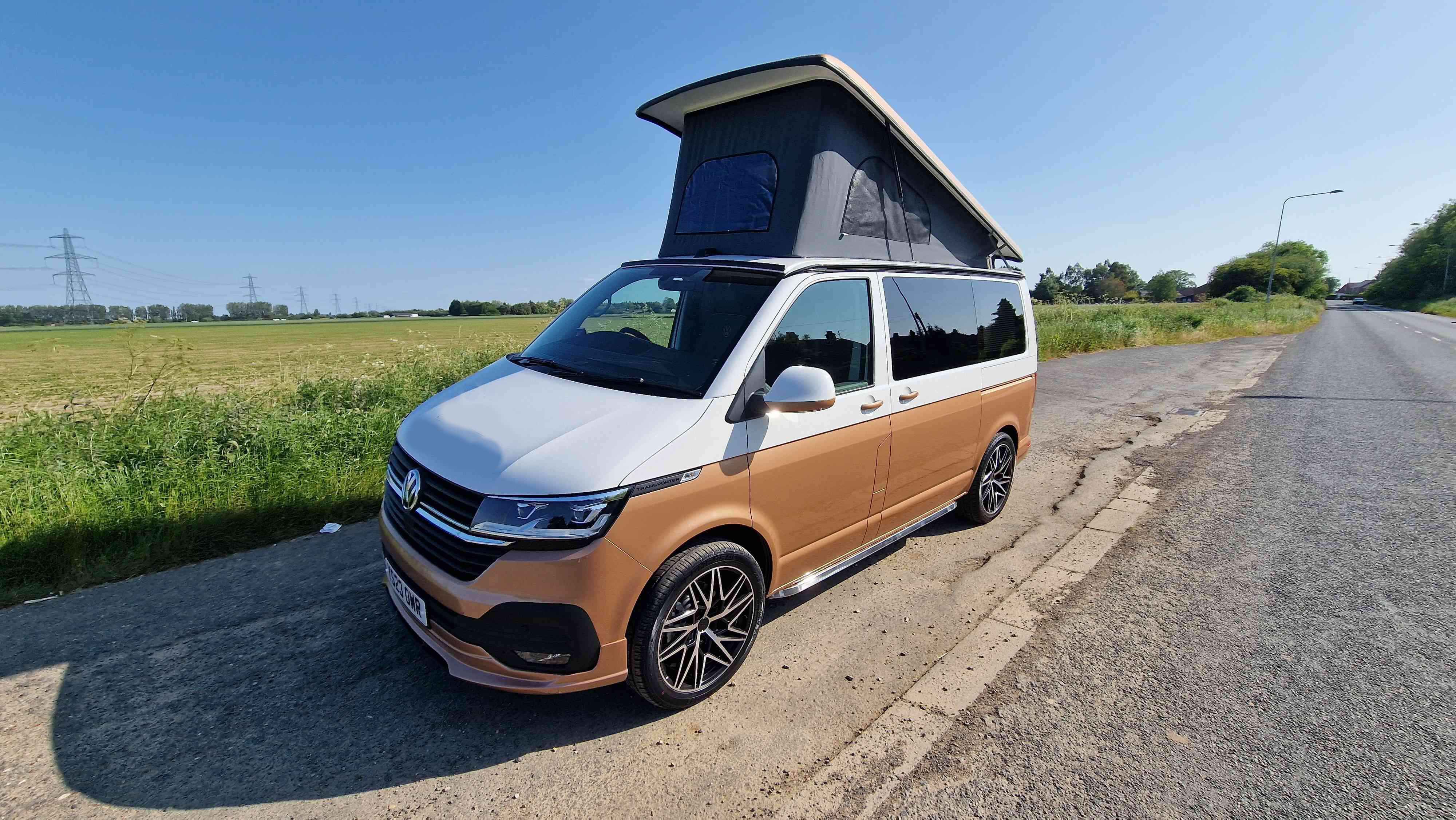 A VW T6 Campervan called Luxury-Bronze and for hire in Walton Highway, England