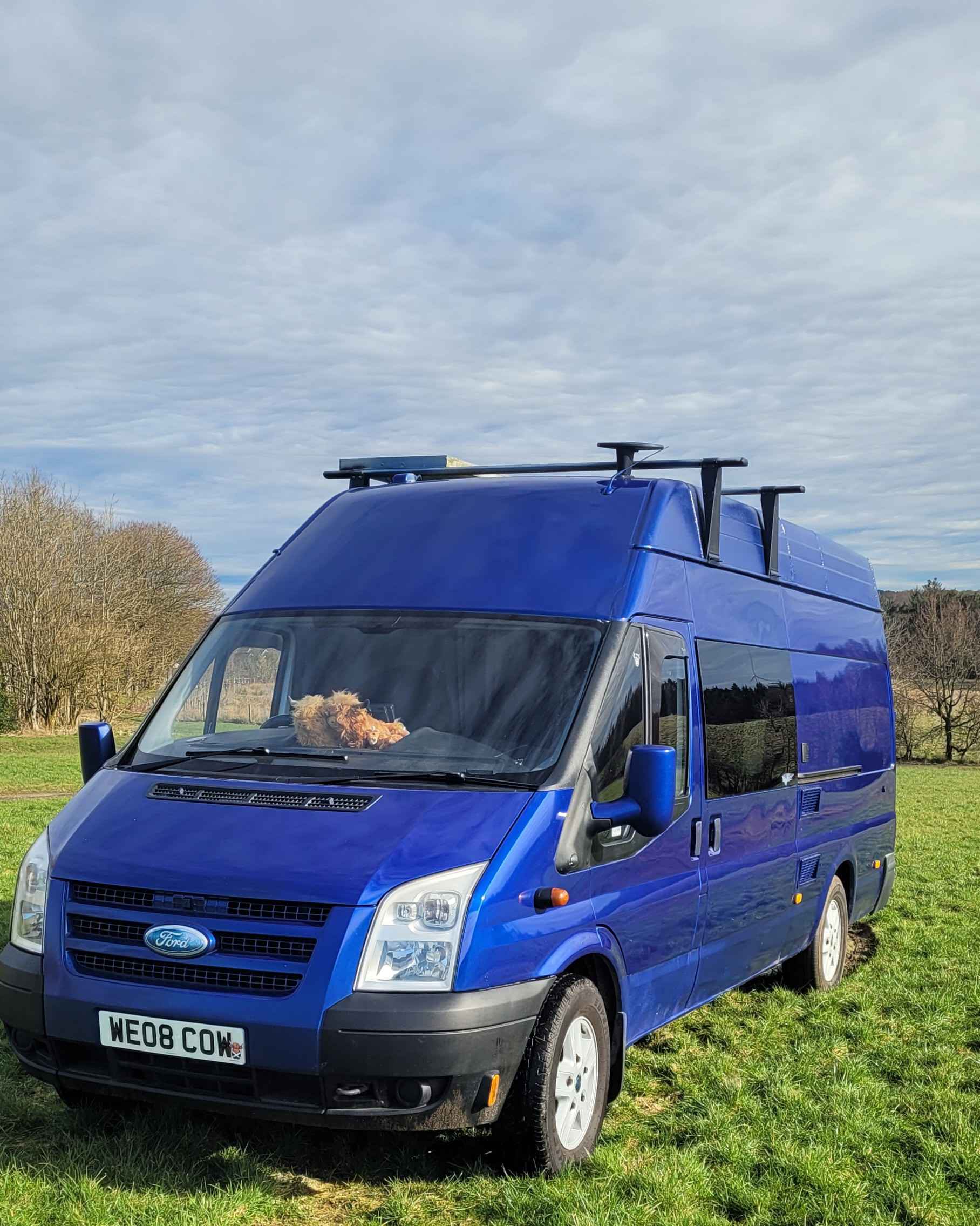 A Ford Campervan called WEE-COW and for hire in East Kilbride, Lanarkshire