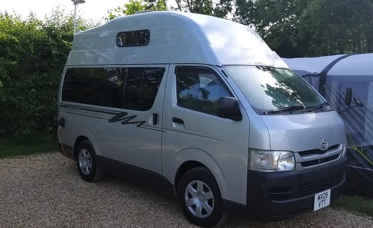 A Toyota Campervan called Silver-Shadow and for hire in Chesterfield, England