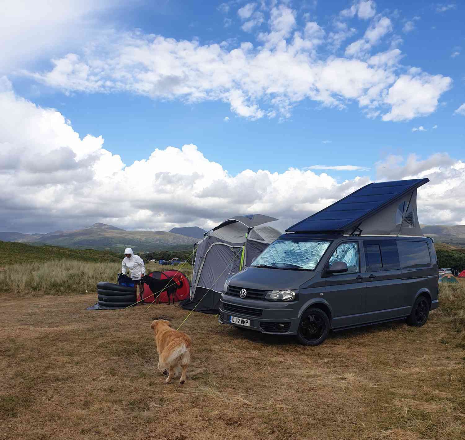A VW T5 Campervan called Grey-Wolf and for hire 