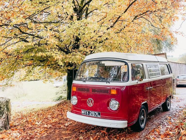A VW T2 Classic Campervan called Alfred and for hire in Taunton, England