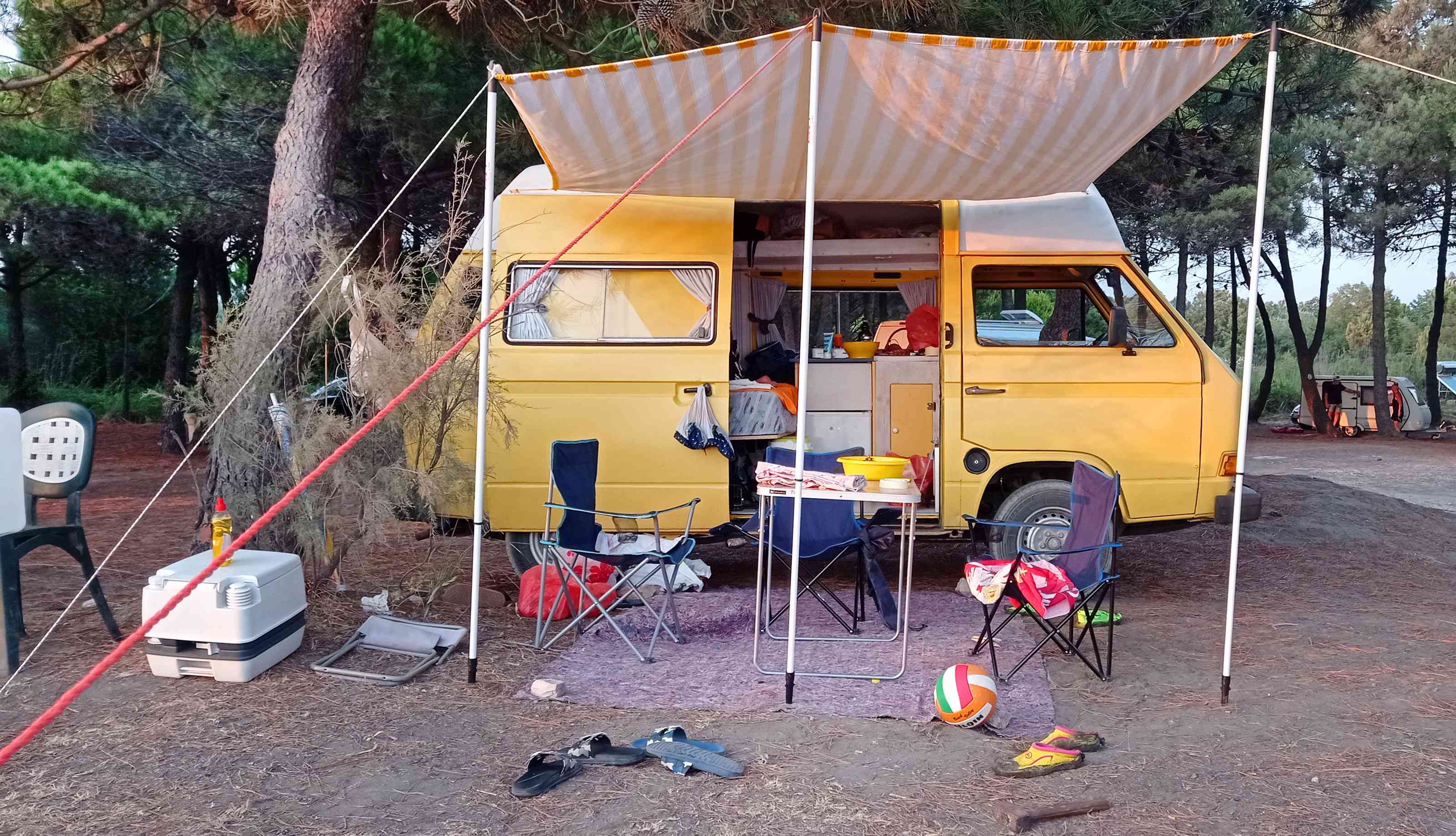 A VW T3 Campervan called Jerryvan and for hire in Podgorica, Montenegro
