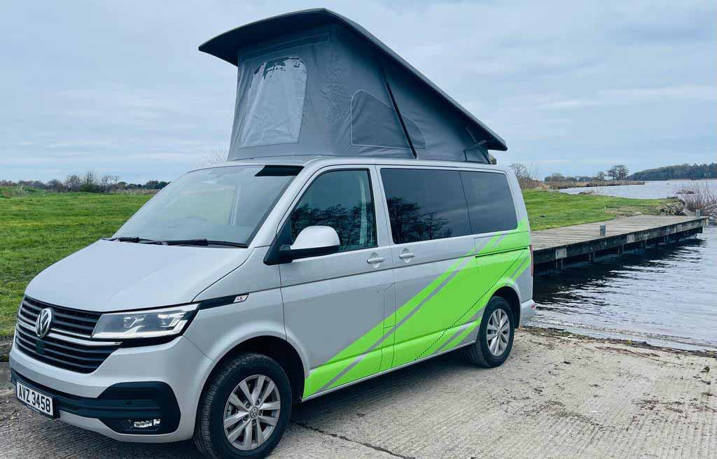 A  Campervan called VW-Transporter-T and  for hire in Dollingstown, Armagh