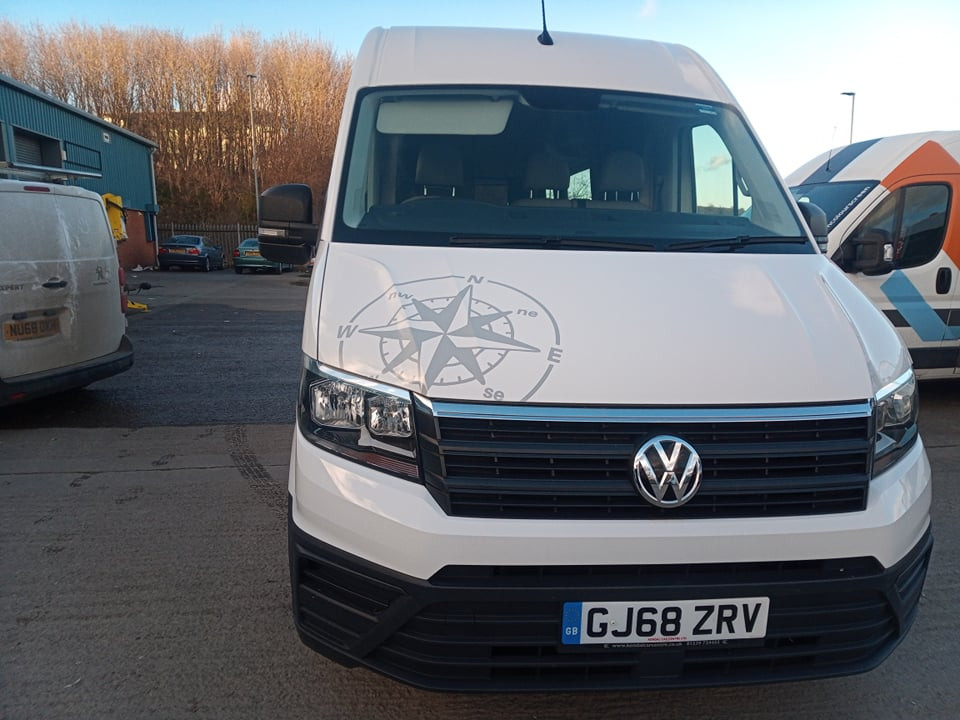 A VW Crafter Campervan called Wander-Woman and for hire in cleveland, Durham