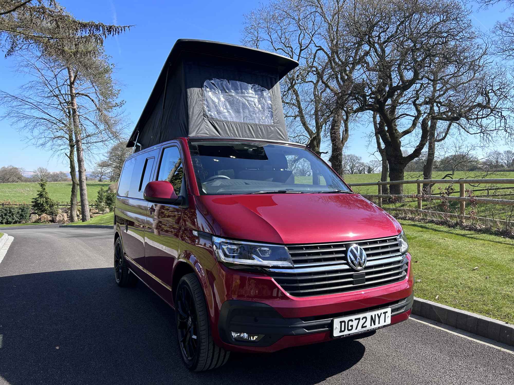 A VW T6 Campervan called RubyDub and for hire in Knutsford, England