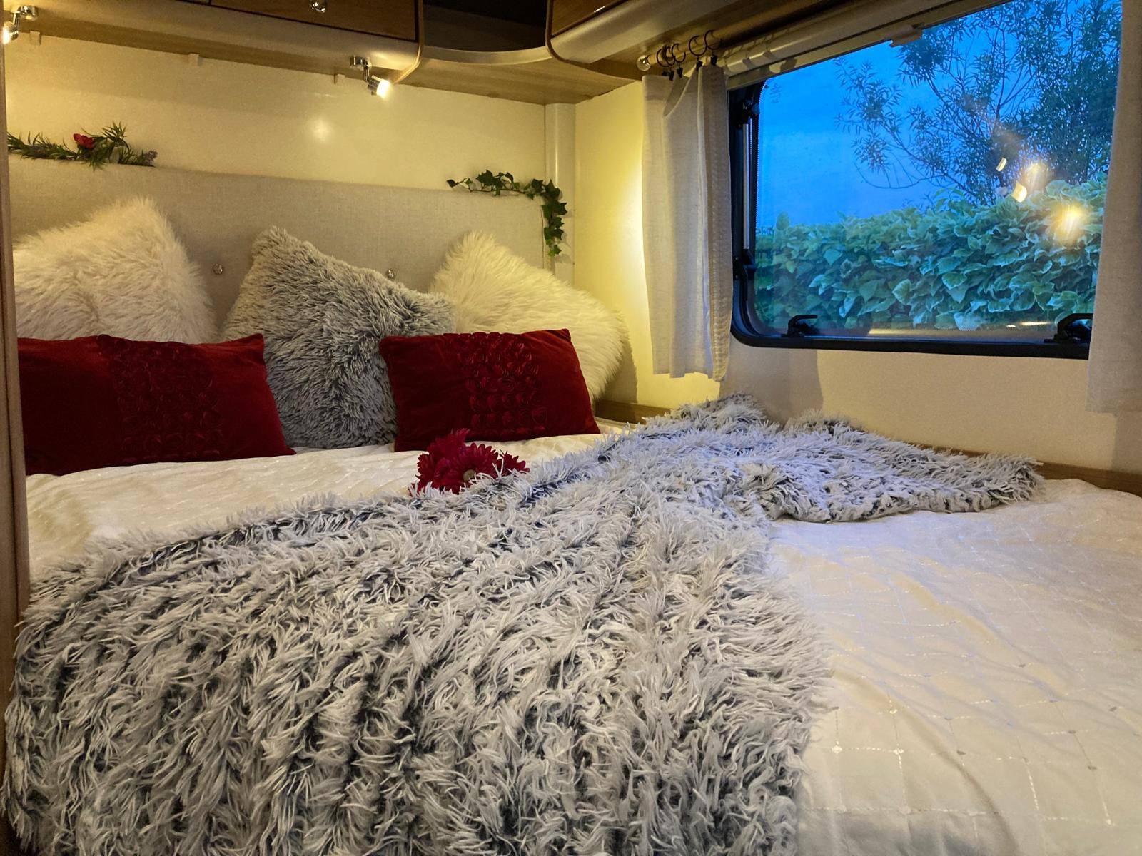 A Low Profile Motorhome called Freedom and Super comfy fixed bed for hire in Keith, Moray