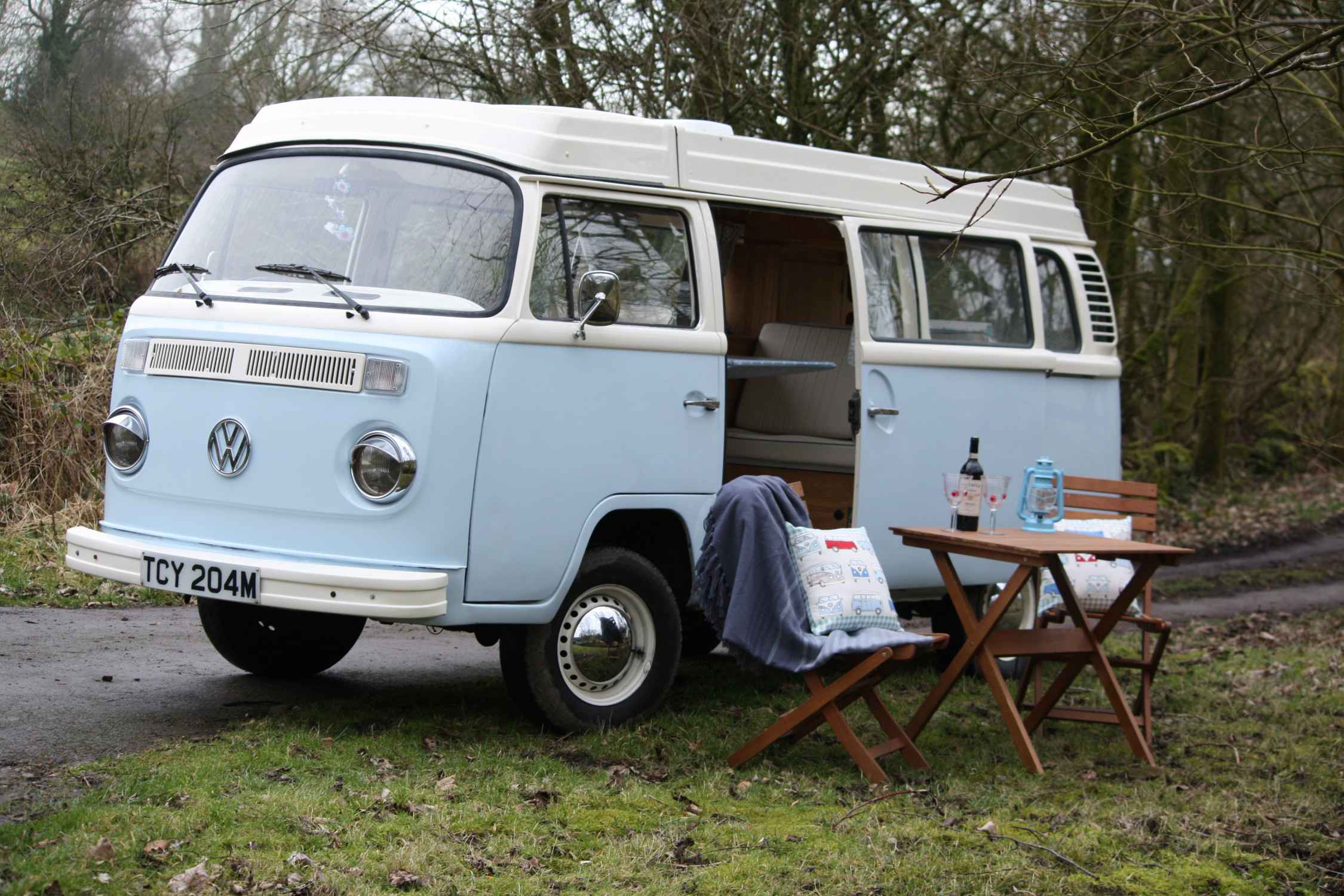 A VW T2 Classic Campervan called Murdoch and Murdoch for hire in Keighley, North Yorkshire