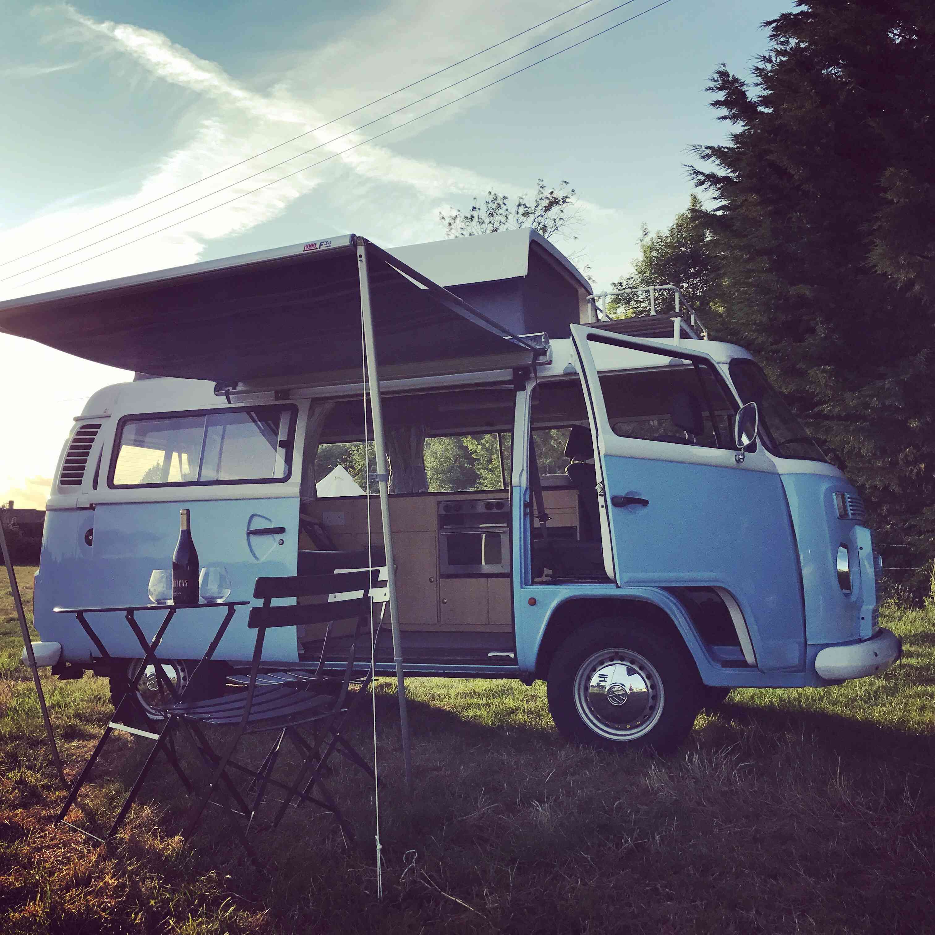 A VW T2 Brazilian Campervan called Buffy and for hire in Lechlade, England