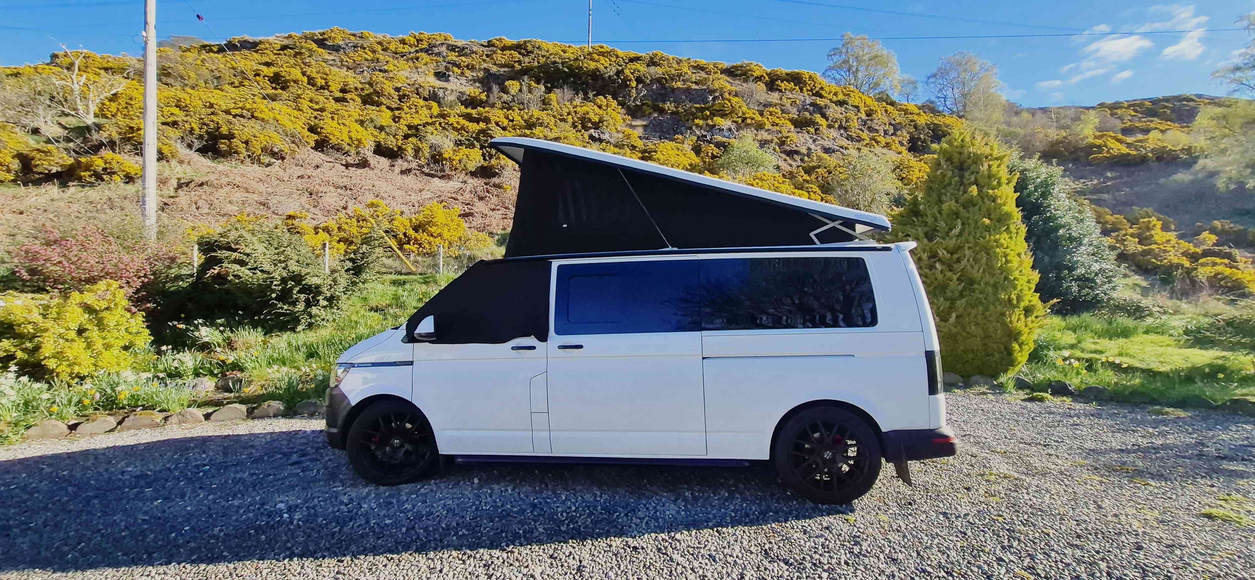 A VW T6 Campervan called Dubbie and for hire