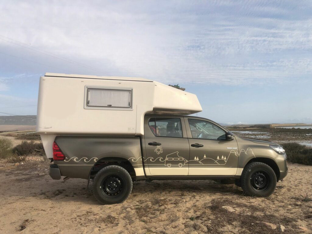 A Ford Campervan called Pickup and for hire in Cadiz, Spain