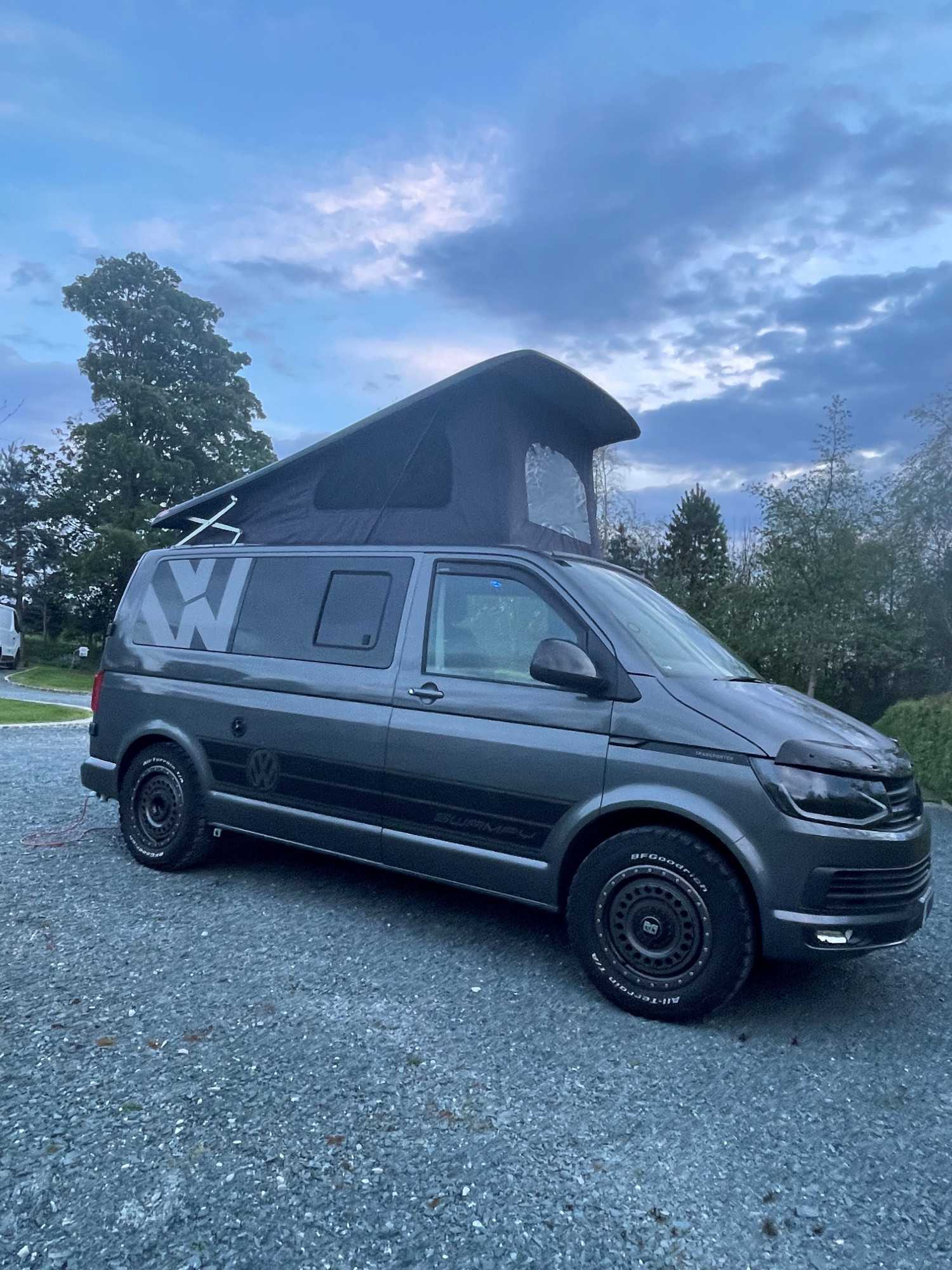 A VW T6 Campervan called Swampy and for hire in Mossley, Lancashire