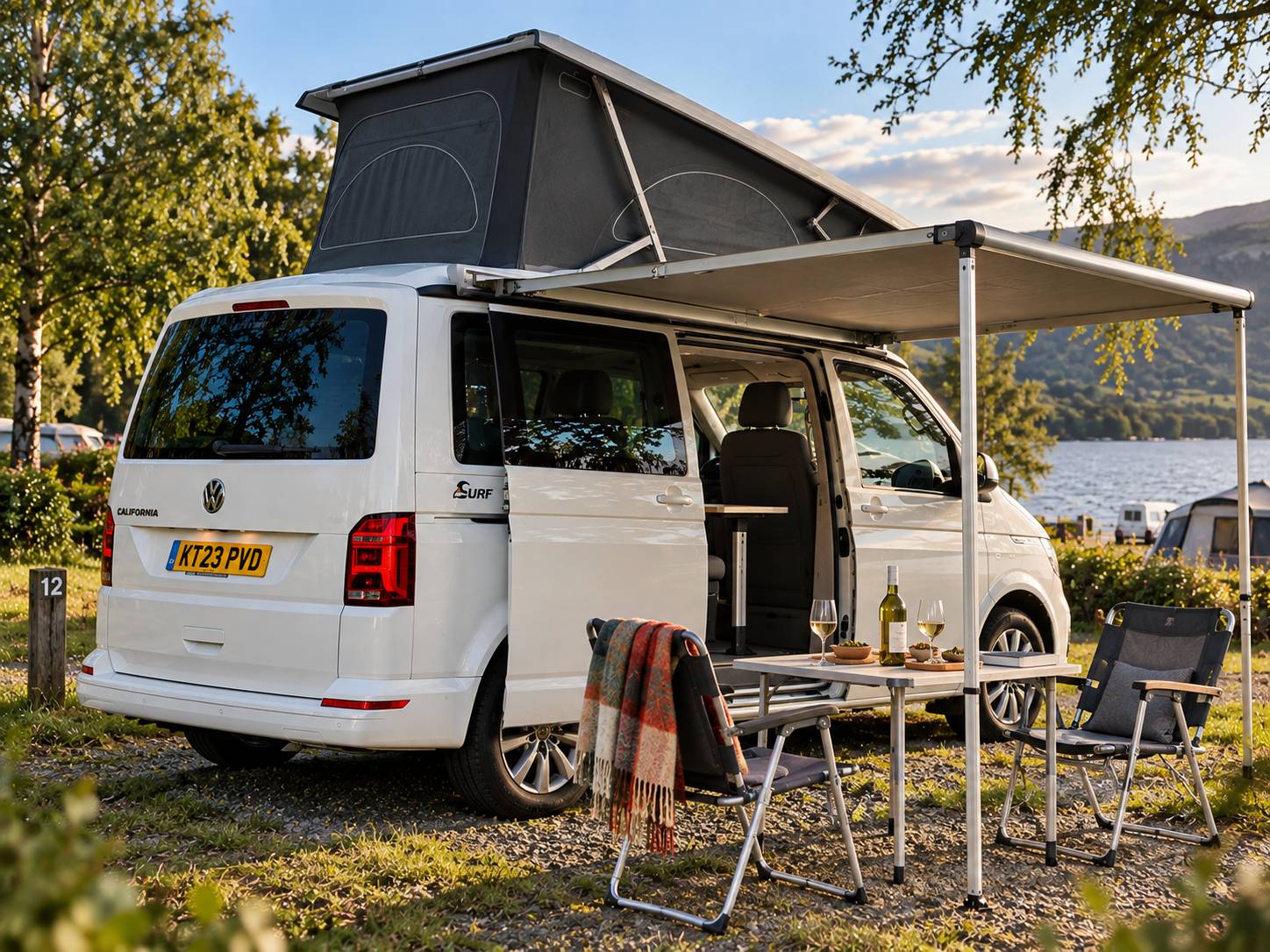 A VW T6 California Campervan called Maggie and for hire 